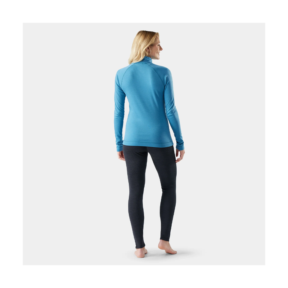 Smartwool Women's Classic Thermal Merino Base Layer 1/4 Zip Mineral Blue Heather