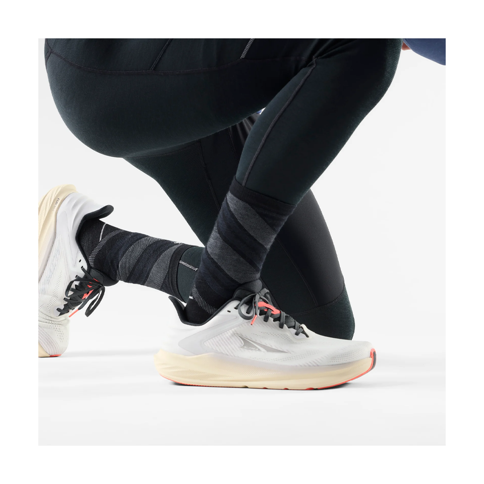 Smartwool Run Pattern Crew Socks Zero Cushion Black