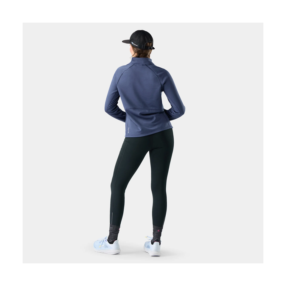 Smartwool Women's Active Fleece Wind 1/2 Zip Nightfall Blue/Deep Navy