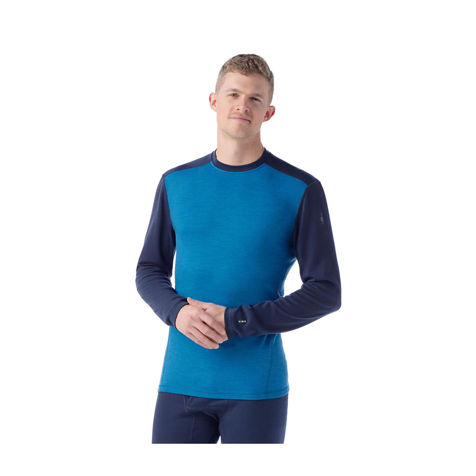 Smartwool Men's Classic Thermal Merino Base Layer Crew Nival Blue-Deep Navy