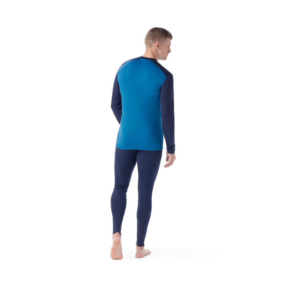 Smartwool Men's Classic Thermal Merino Base Layer Crew Nival Blue-Deep Navy