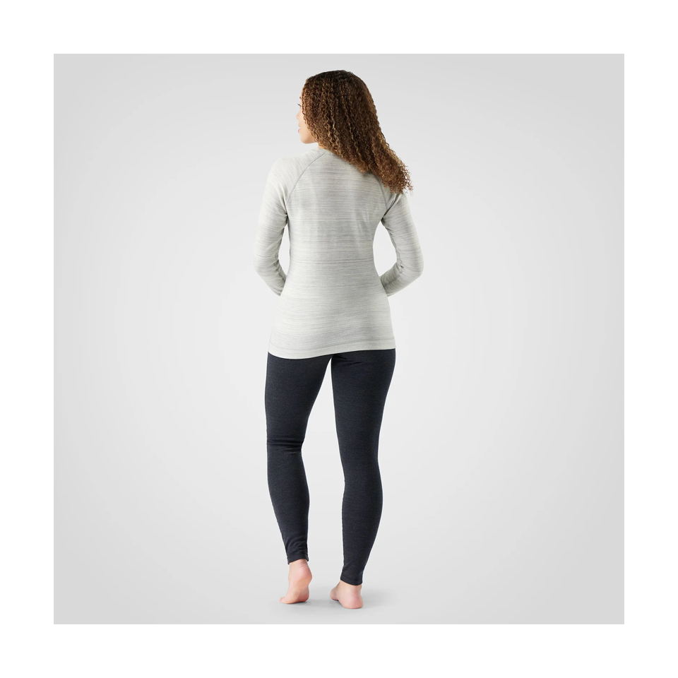 Smartwool Women's Classic Thermal Merino Base Layer Crew Light Gray Colour Shift