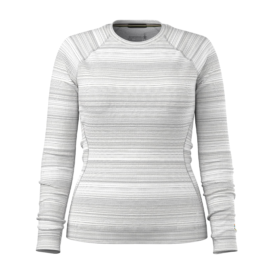 Smartwool Women's Classic Thermal Merino Base Layer Crew Light Gray Colour Shift