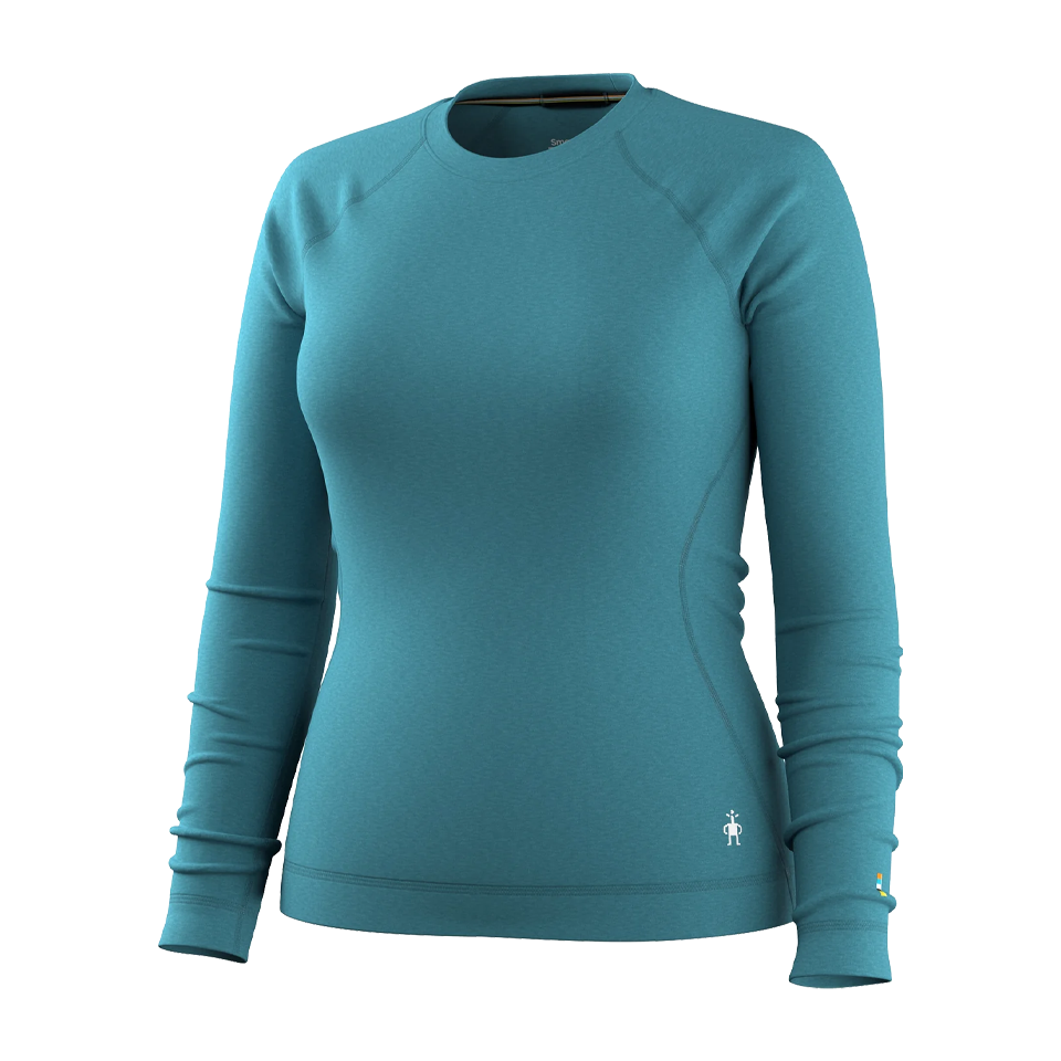 Smartwool Women's Classic Thermal Merino Base Layer Crew Mineral Blue Heather