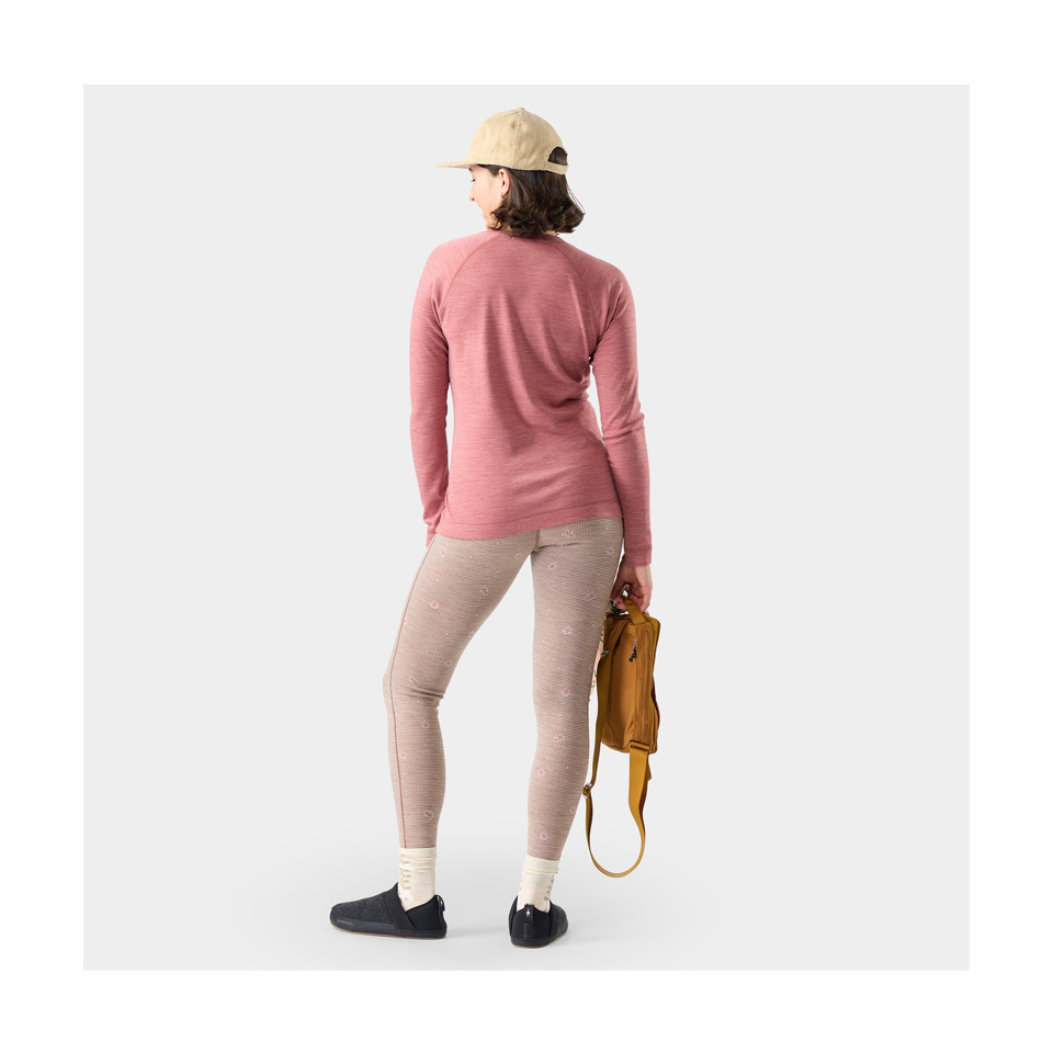 Smartwool Women's Classic Thermal Merino Base Layer Crew Rosewood Heather