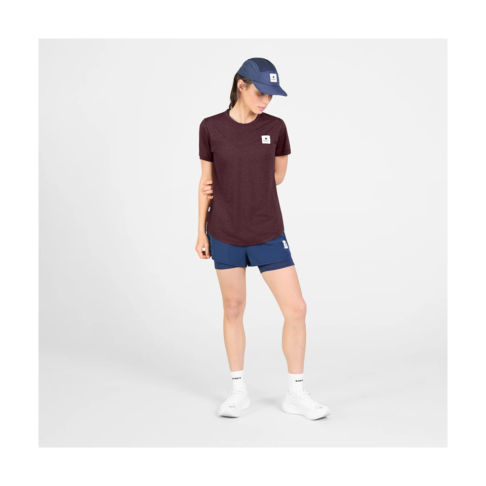 SAYSKY Women's Clean Combat Pro T-Shirt Burgundy