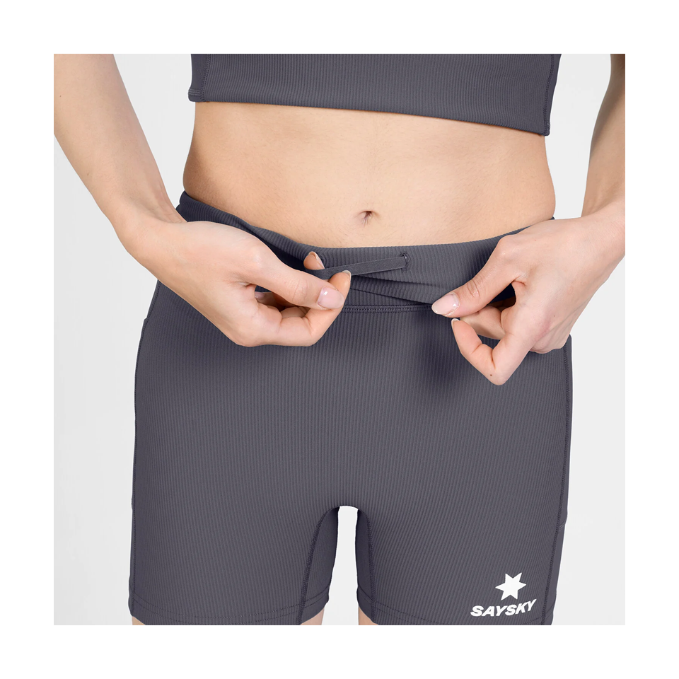 SAYSKY Women's Combat+ Rib Short Tights 4" Grey