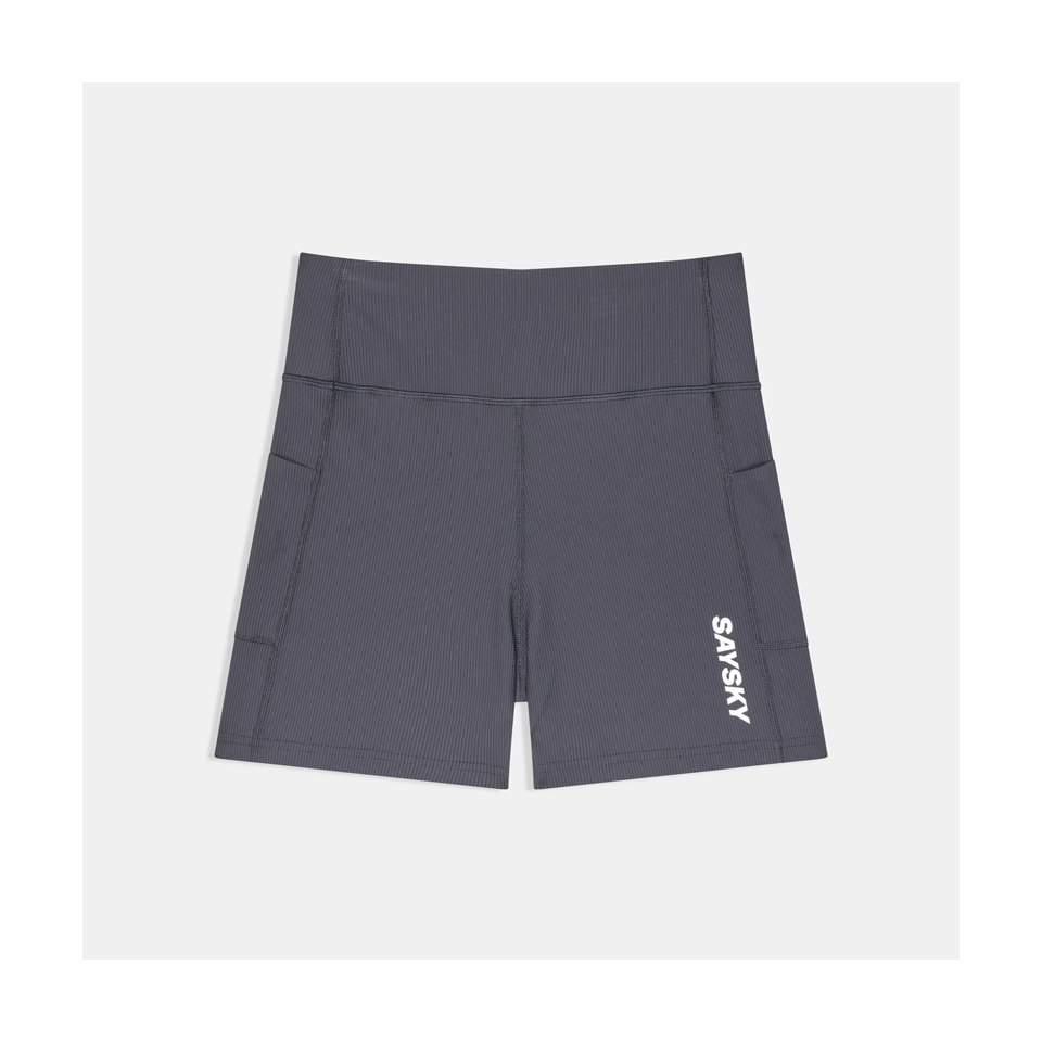 SAYSKY Women's Combat+ Rib Short Tights 4" Grey
