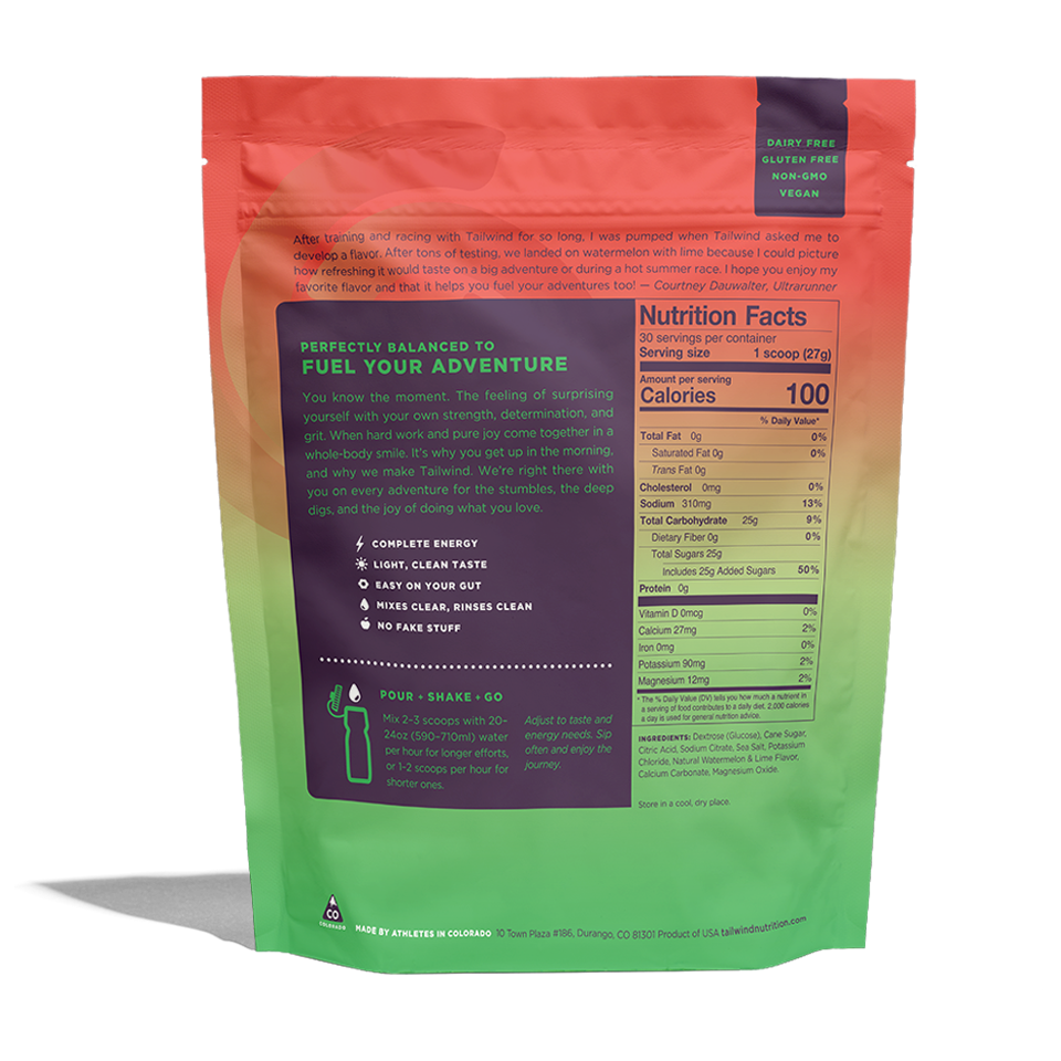 Tailwind Nutrition Endurance Fuel 30 Servings Dauwaltermelon