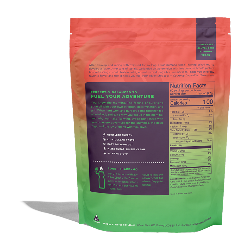 Tailwind Nutrition Endurance Fuel 50 Servings Dauwaltermelon