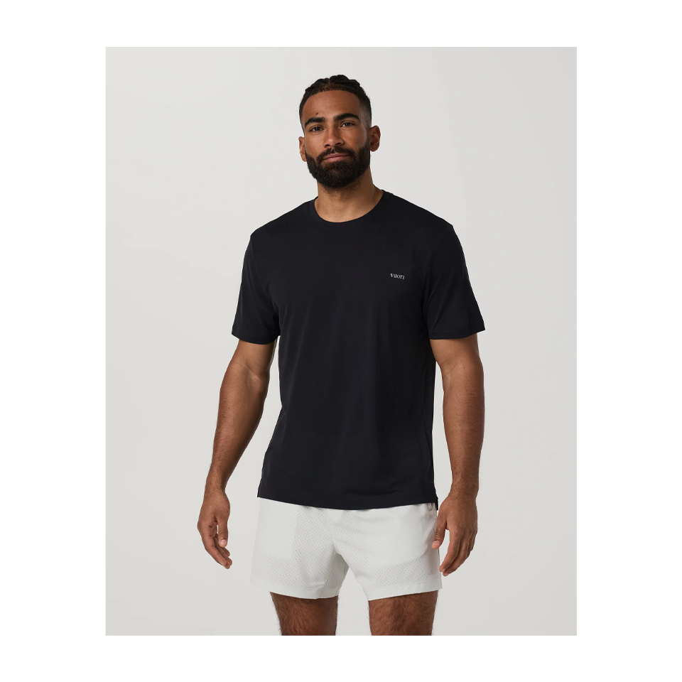 Vuori Men's Short Sleeve Strato Breathe Tee Black
