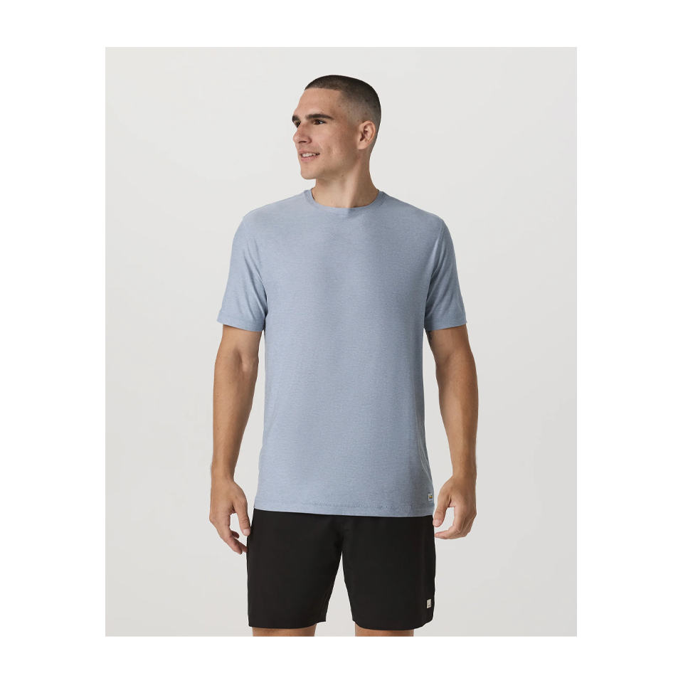 Vuori Men's Strato Tech Tee Blue Dusk Heather