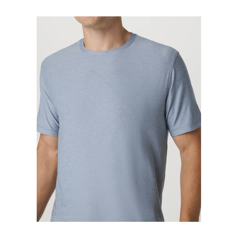 Vuori Men's Strato Tech Tee Blue Dusk Heather