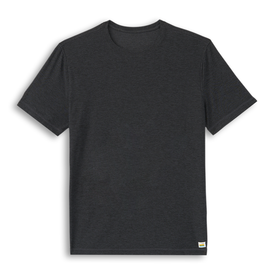 Vuori Men's Strato Tech Tee Charcoal Heather