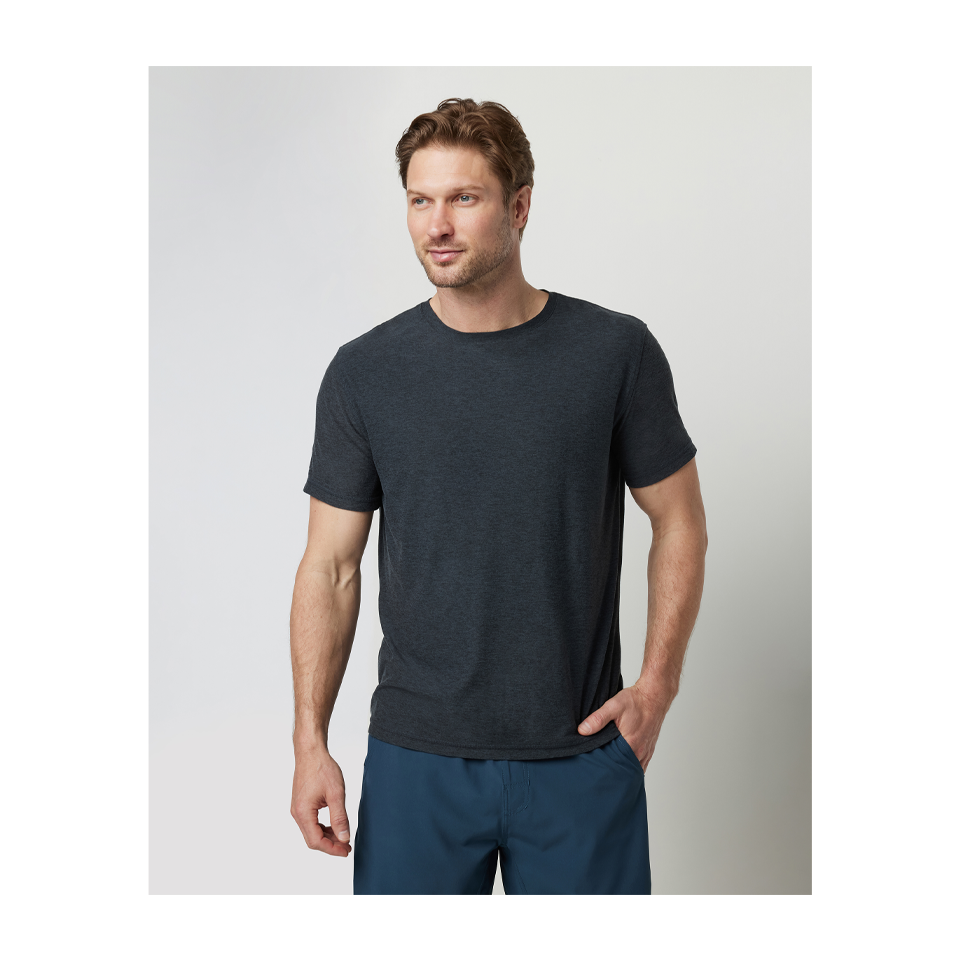 Vuori Men's Strato Tech Tee Charcoal Heather