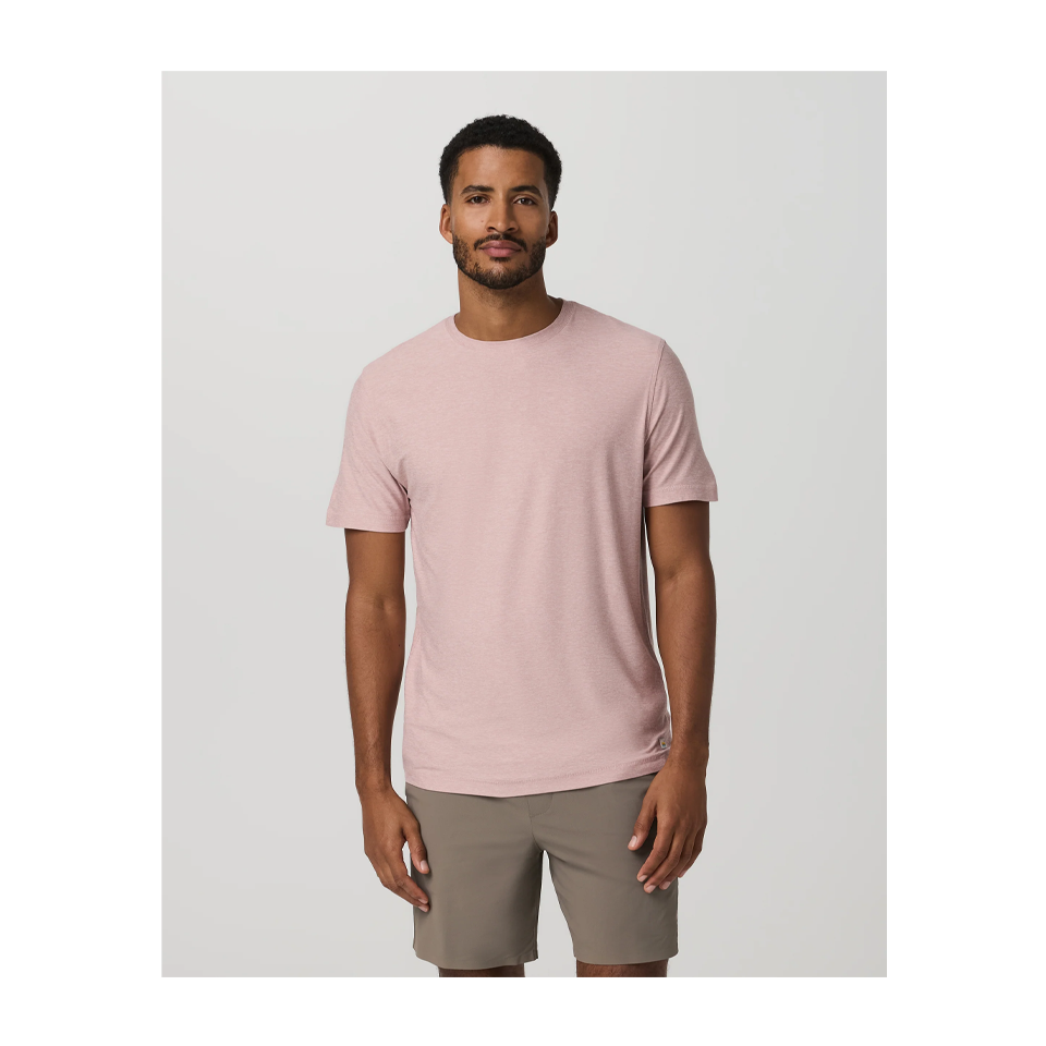 Vuori Men's Strato Tech Tee Faded Rose Heather