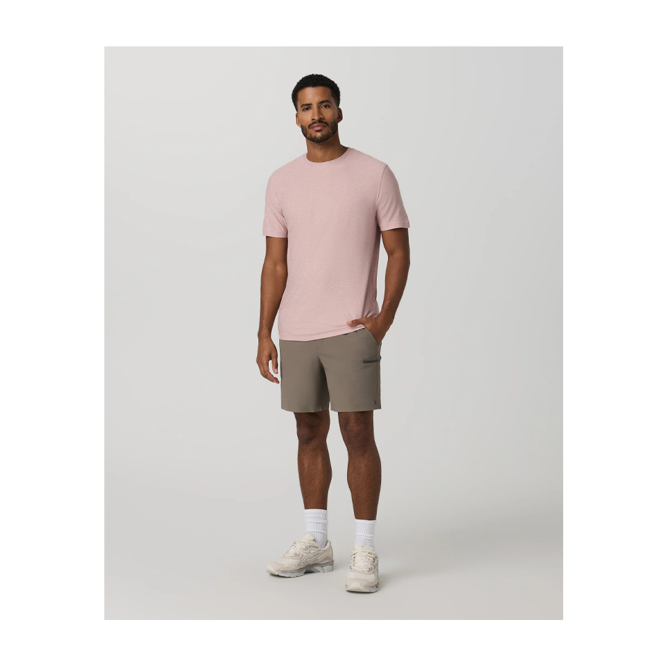 Vuori Men's Strato Tech Tee Faded Rose Heather