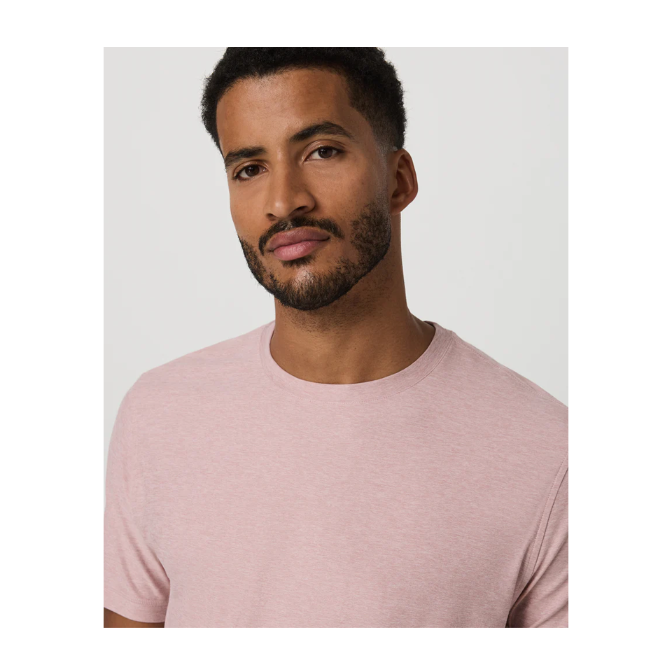 Vuori Men's Strato Tech Tee Faded Rose Heather