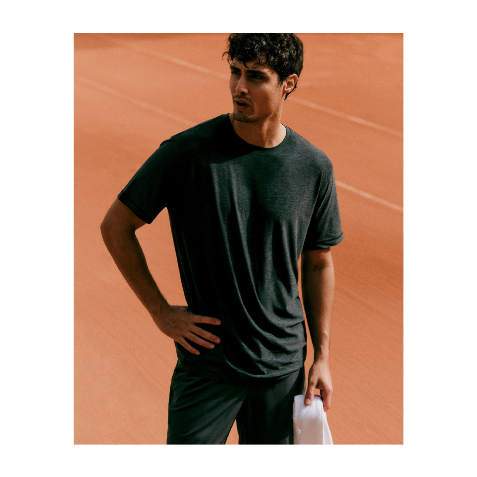 Vuori Men's Strato Tech Tee Hemlock Heather
