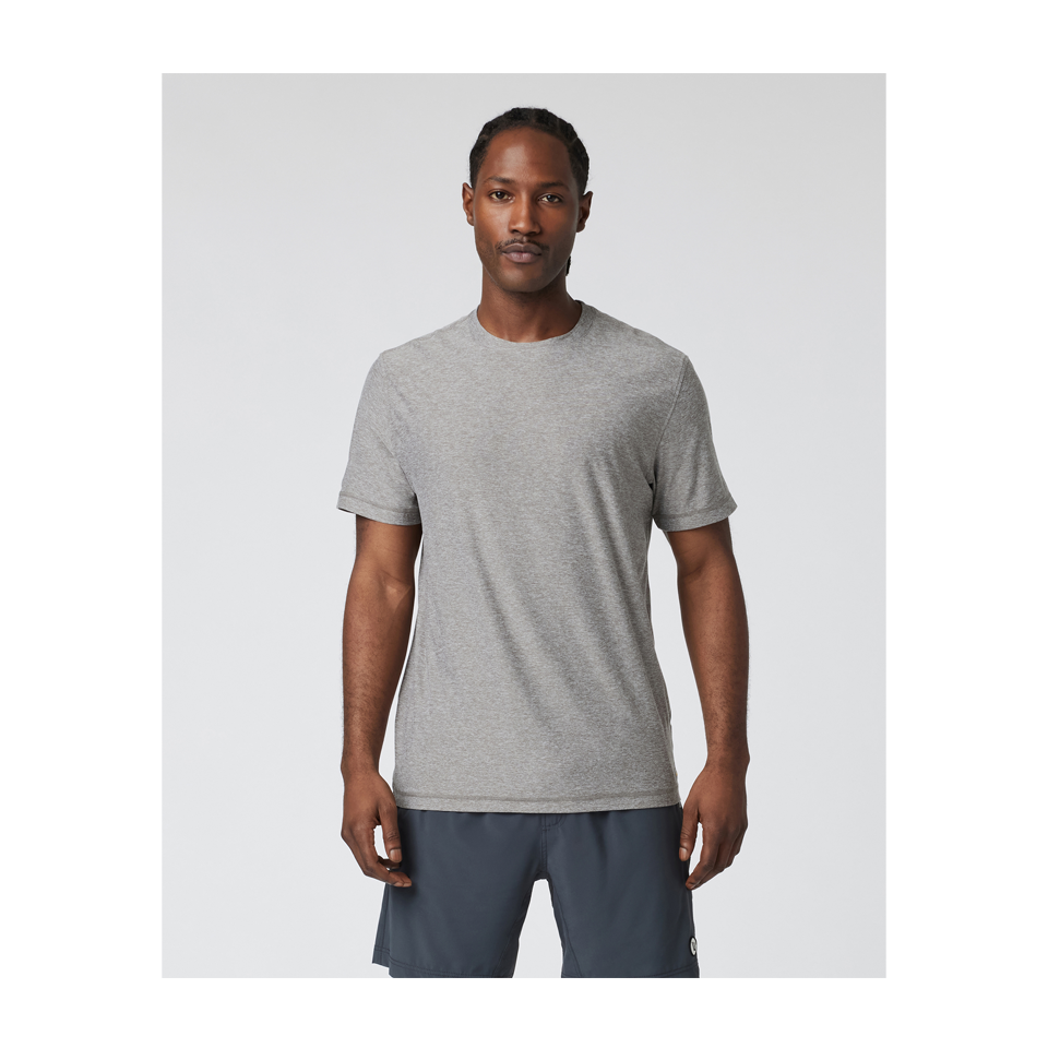 Vuori Men's Strato Tech Tee Heather Grey