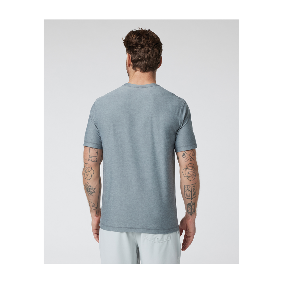Vuori Men's Strato Tech Tee Dusty Blue Heather