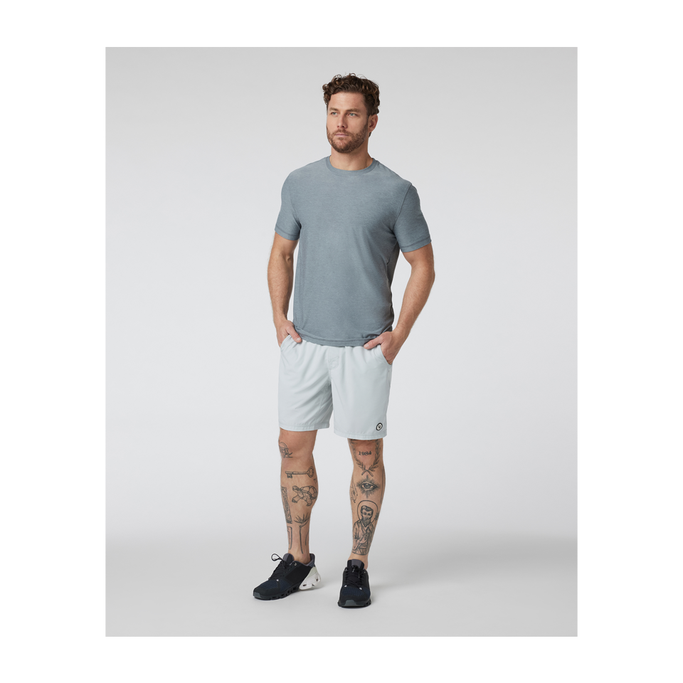 Vuori Men's Strato Tech Tee Dusty Blue Heather