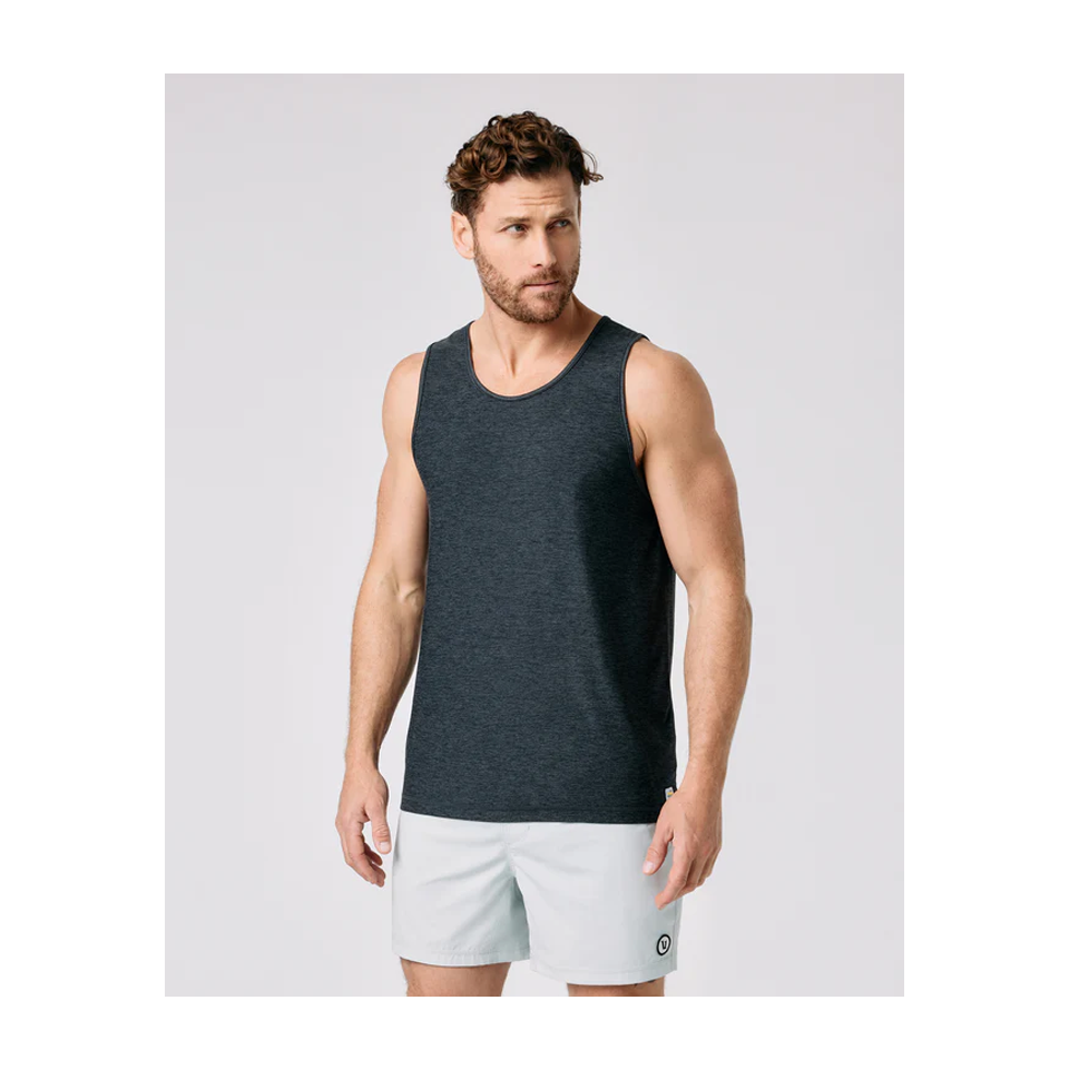 Vuori Men's Strato Tech Tank Charcoal Heather