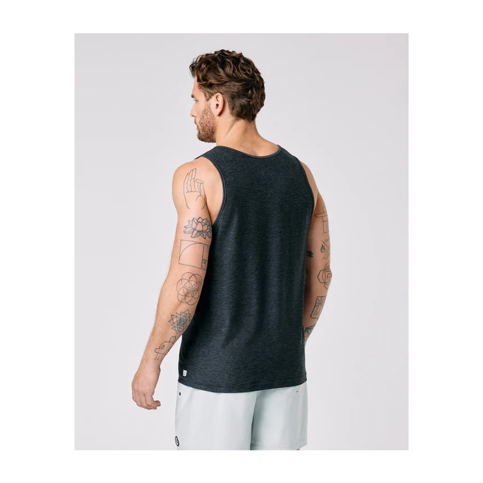 Vuori Men's Strato Tech Tank Charcoal Heather