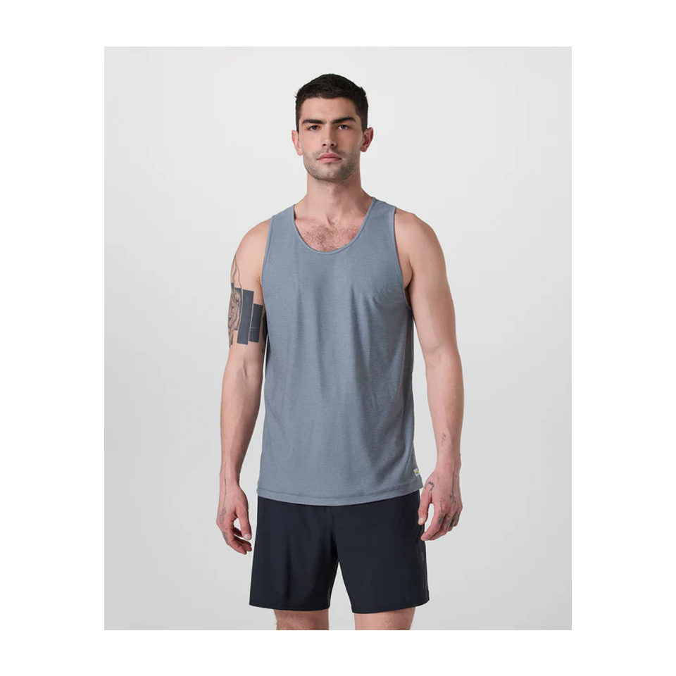 Vuori Men's Strato Tech Tank Dusty Blue Heather