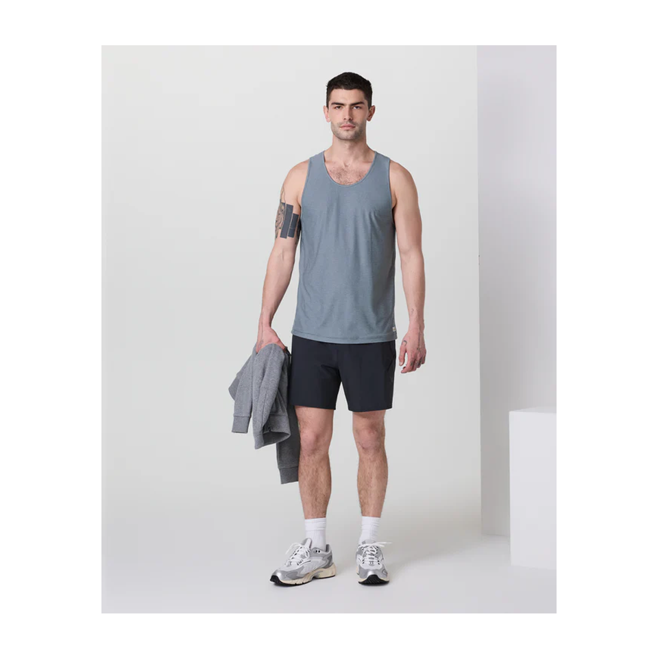Vuori Men's Strato Tech Tank Dusty Blue Heather