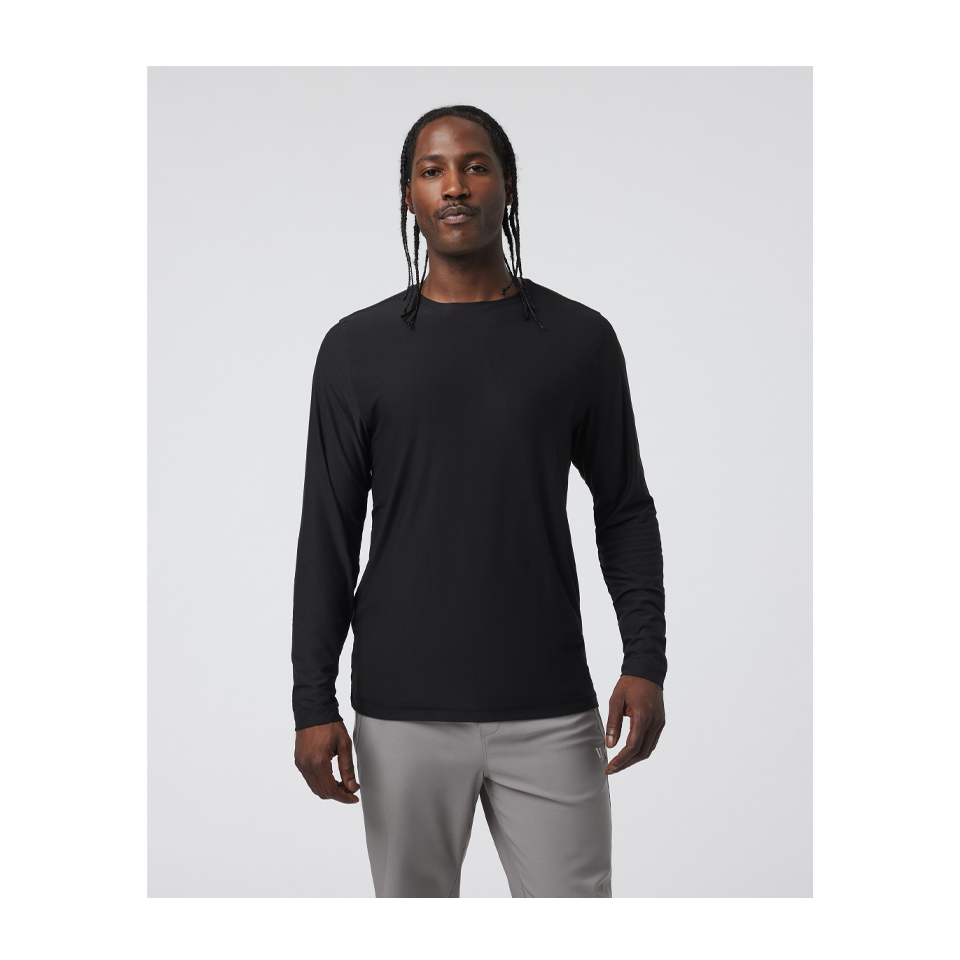 Vuori Men's Long Sleeve Strato Tech Tee Black