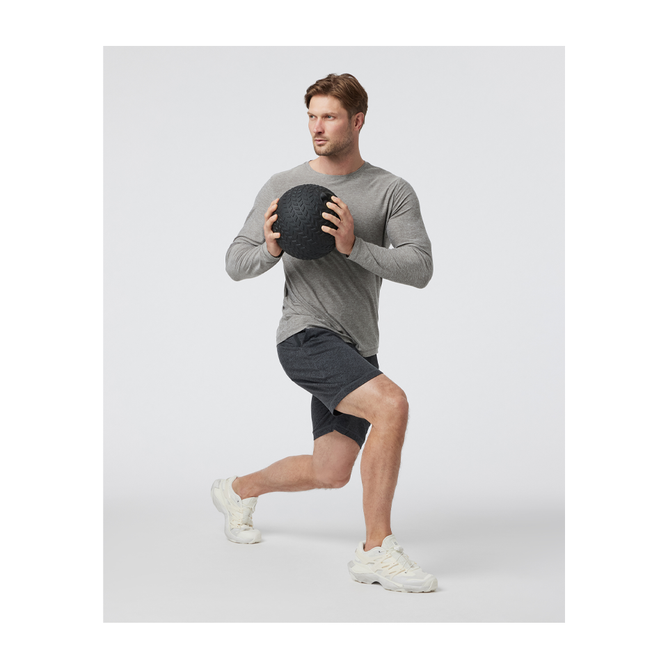 Vuori Men's Long Sleeve Strato Tech Tee Heather Grey