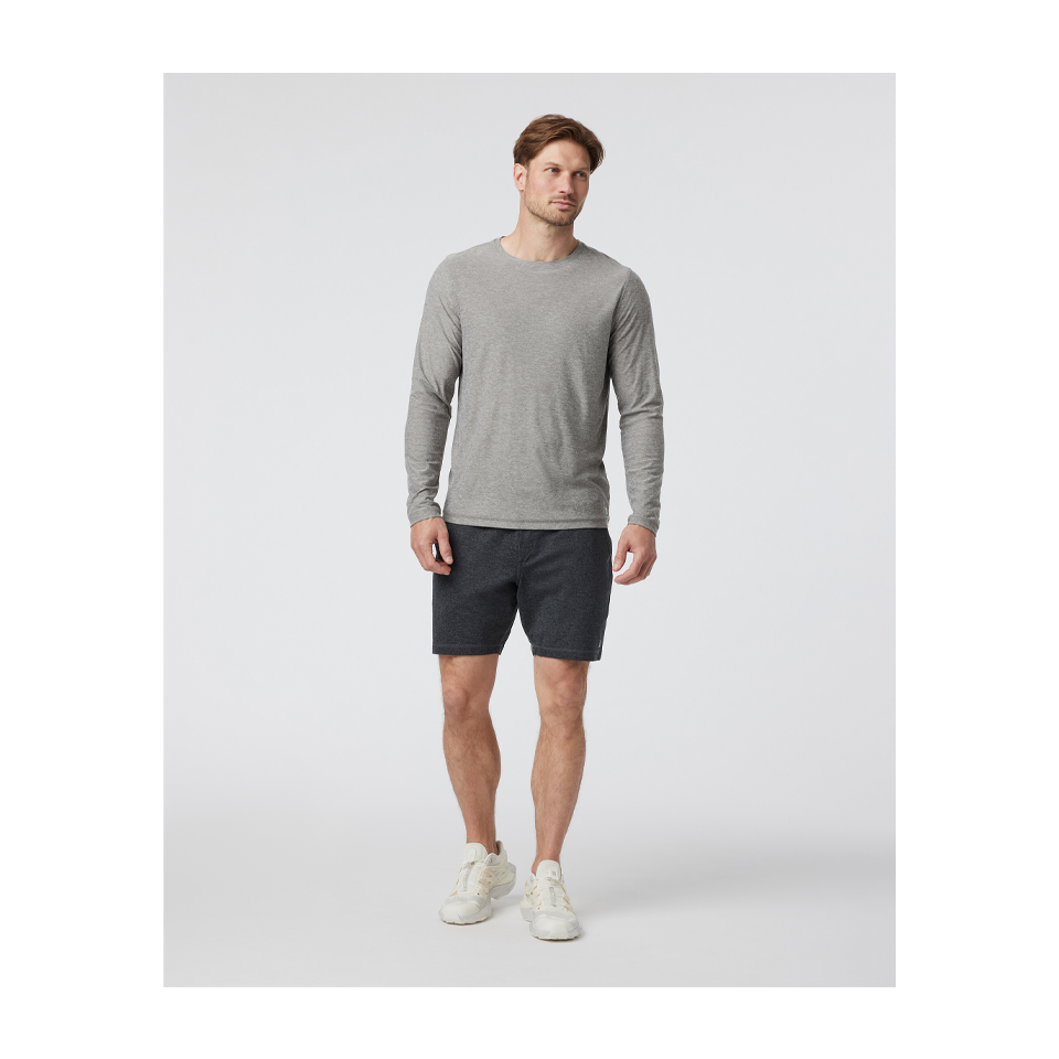 Vuori Men's Long Sleeve Strato Tech Tee Heather Grey