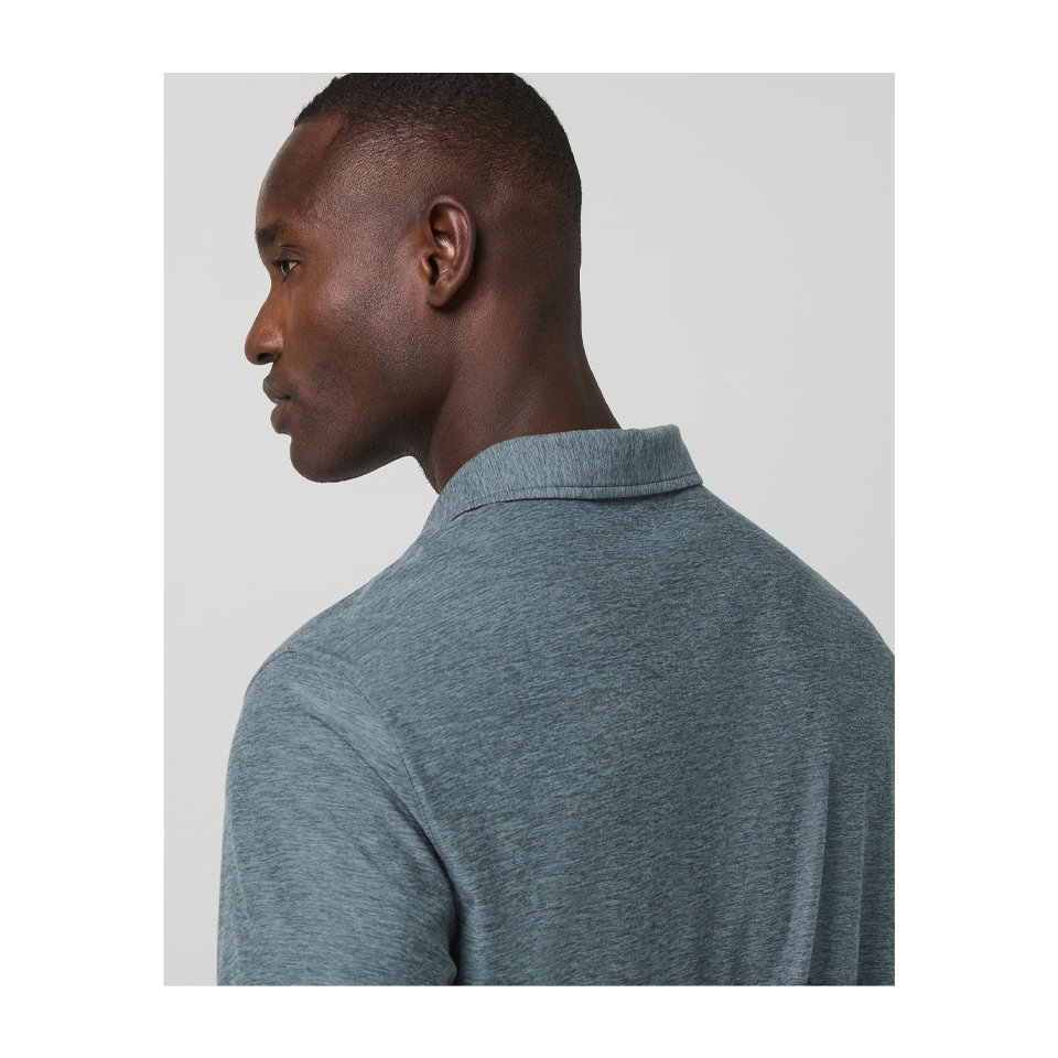 Vuori Men's Strato Tech Polo Blue Sea Heather