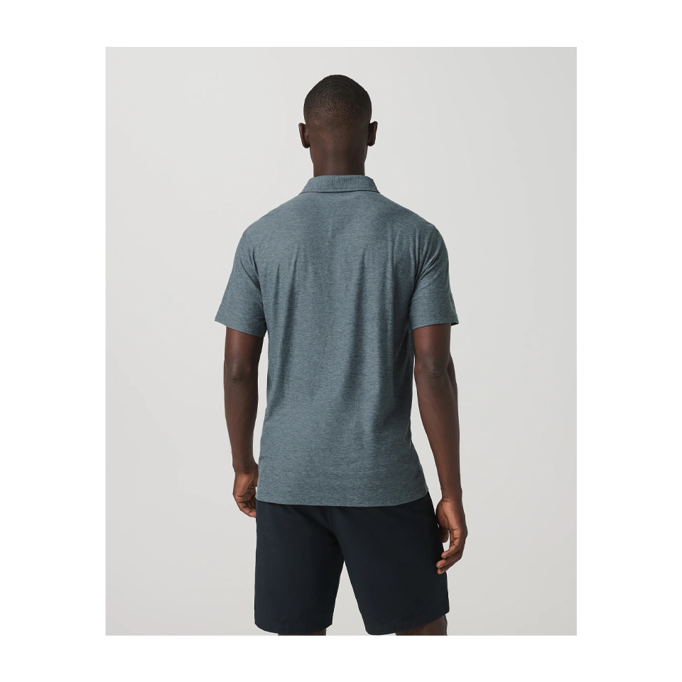 Vuori Men's Strato Tech Polo Blue Sea Heather