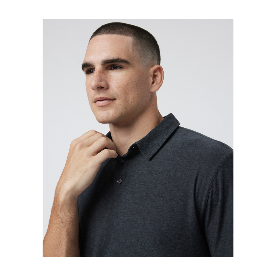 Vuori Men's Strato Tech Polo Charcoal Heather