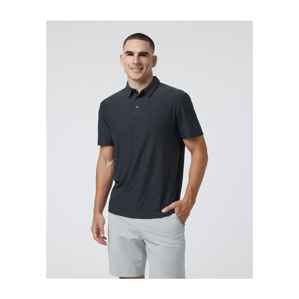 Vuori Men's Strato Tech Polo Charcoal Heather