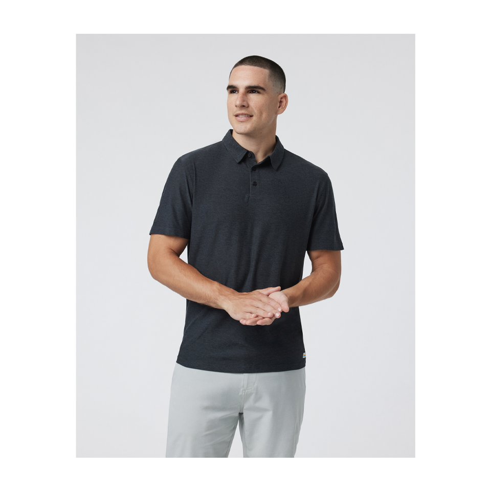 Vuori Men's Strato Tech Polo Charcoal Heather
