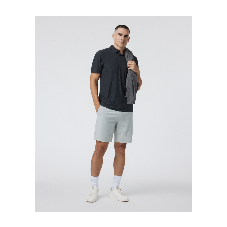 Vuori Men's Strato Tech Polo Charcoal Heather