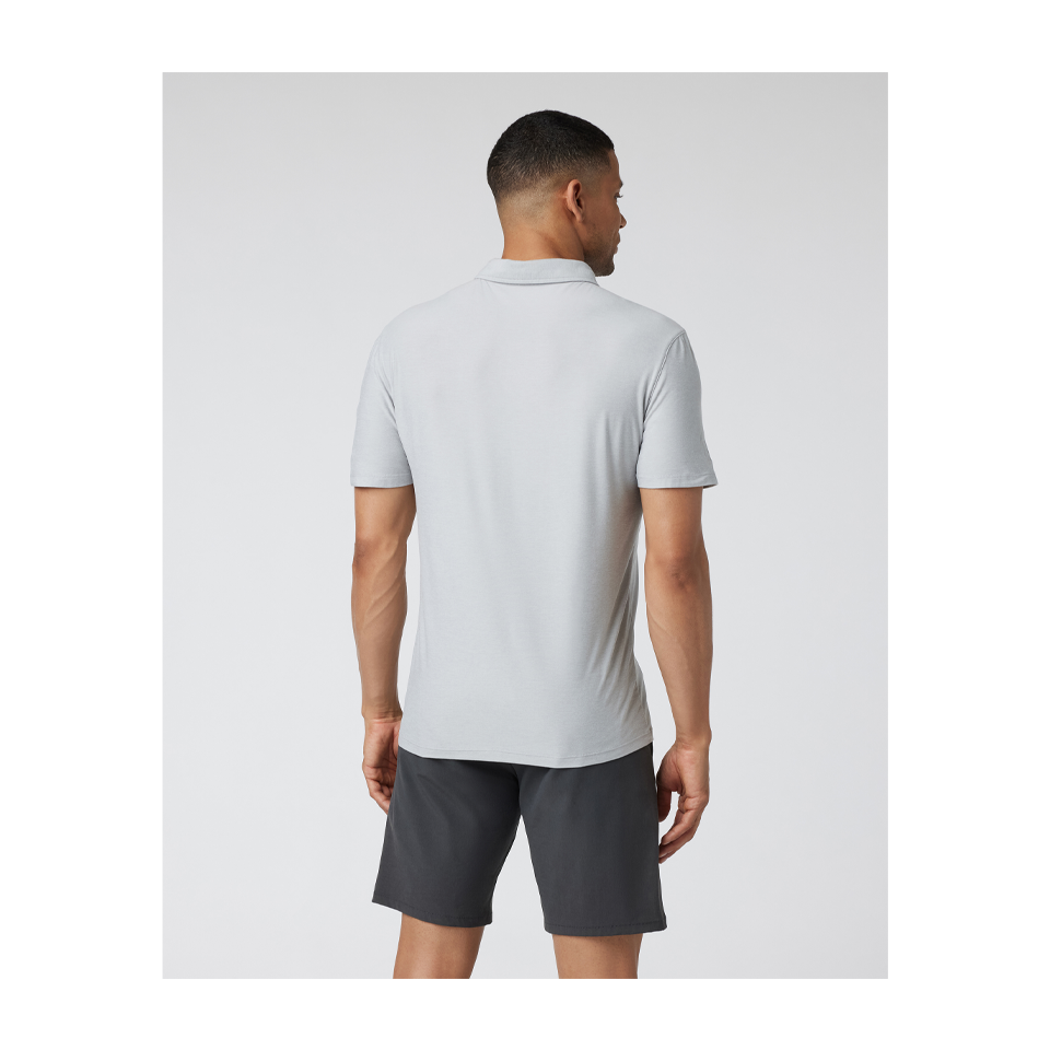 Vuori Men's Strato Tech Polo Platinum Heather