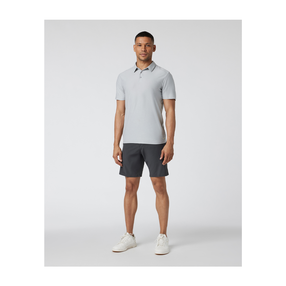 Vuori Men's Strato Tech Polo Platinum Heather