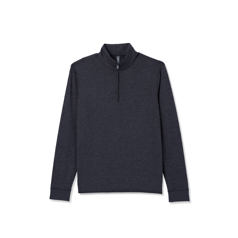 Vuori Ponto Half Zip Mock Neck Charcoal Heather