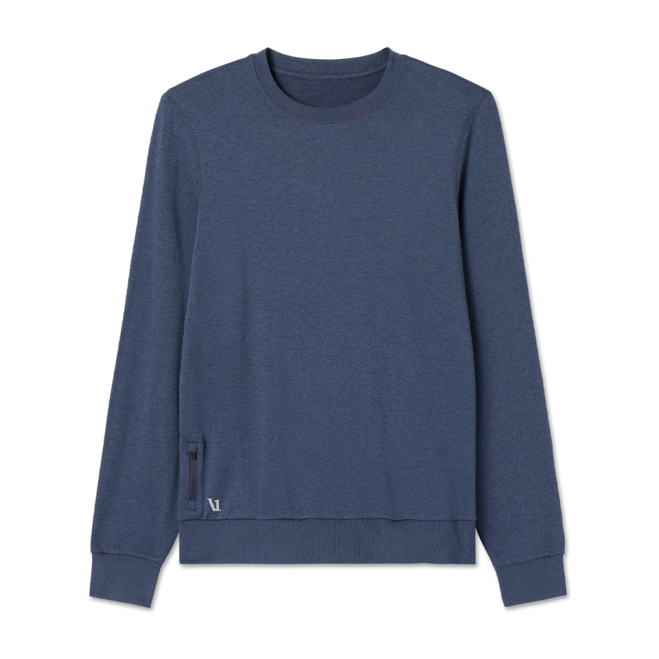 Vuori Men's Ponto Performance Crew Azure Heather