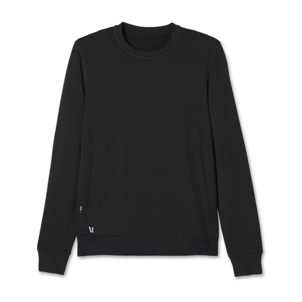 Vuori Men's Ponto Performance Crew Black Heather