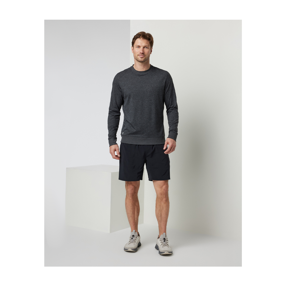 Vuori Men's Ponto Performance Crew Charcoal Heather