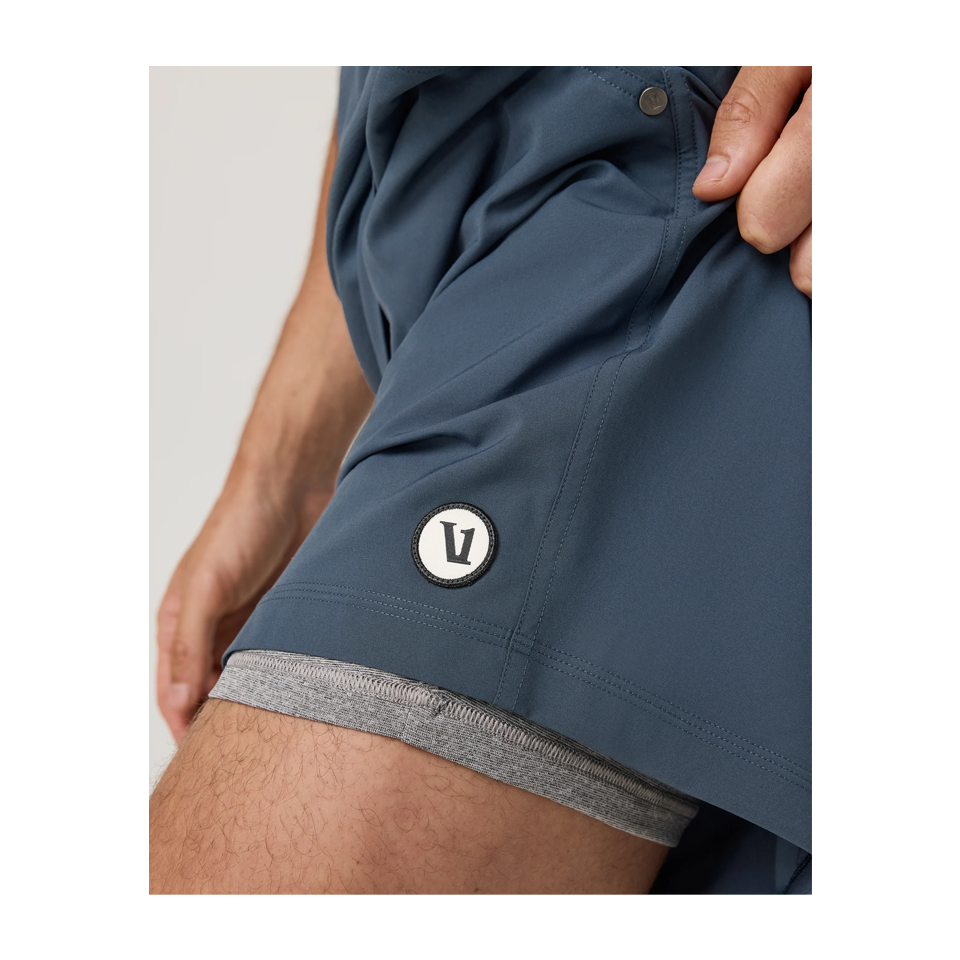 Vuori Men's Kore Short Lined 7" Bay Blue/Ink
