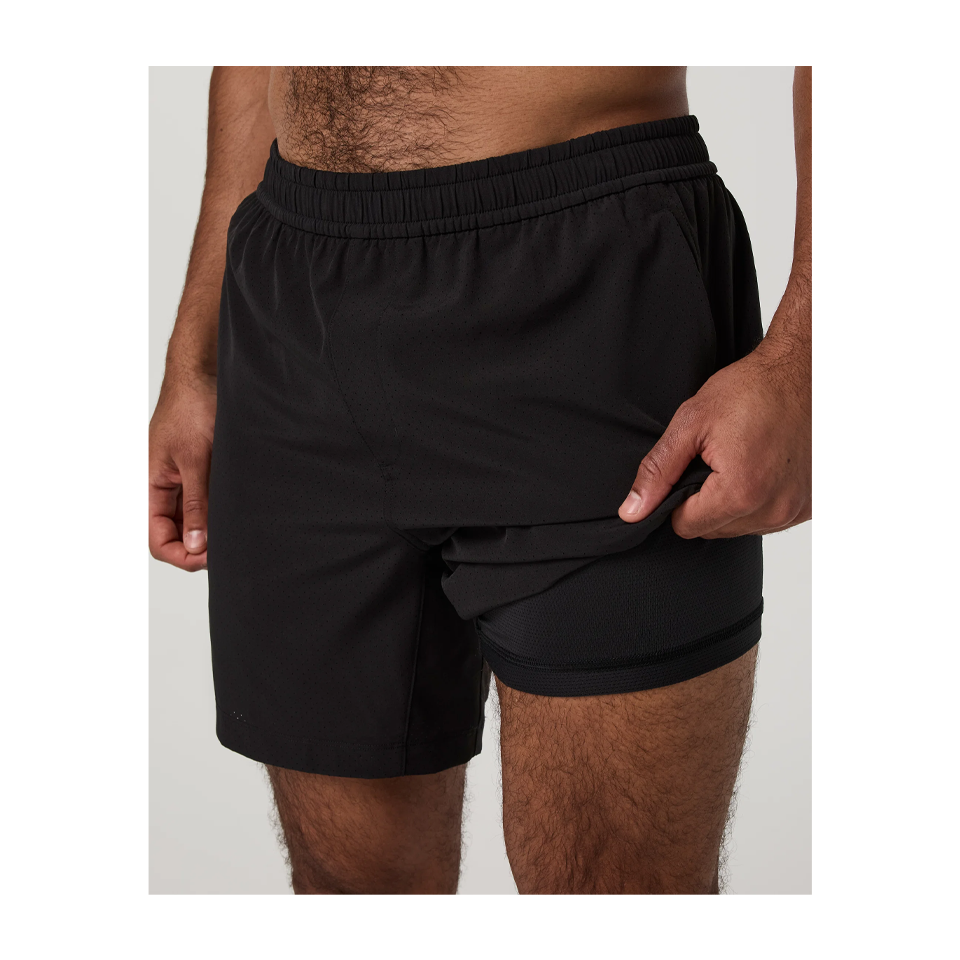 Vuori Men's Kore Breathe Short Lined 7" Black