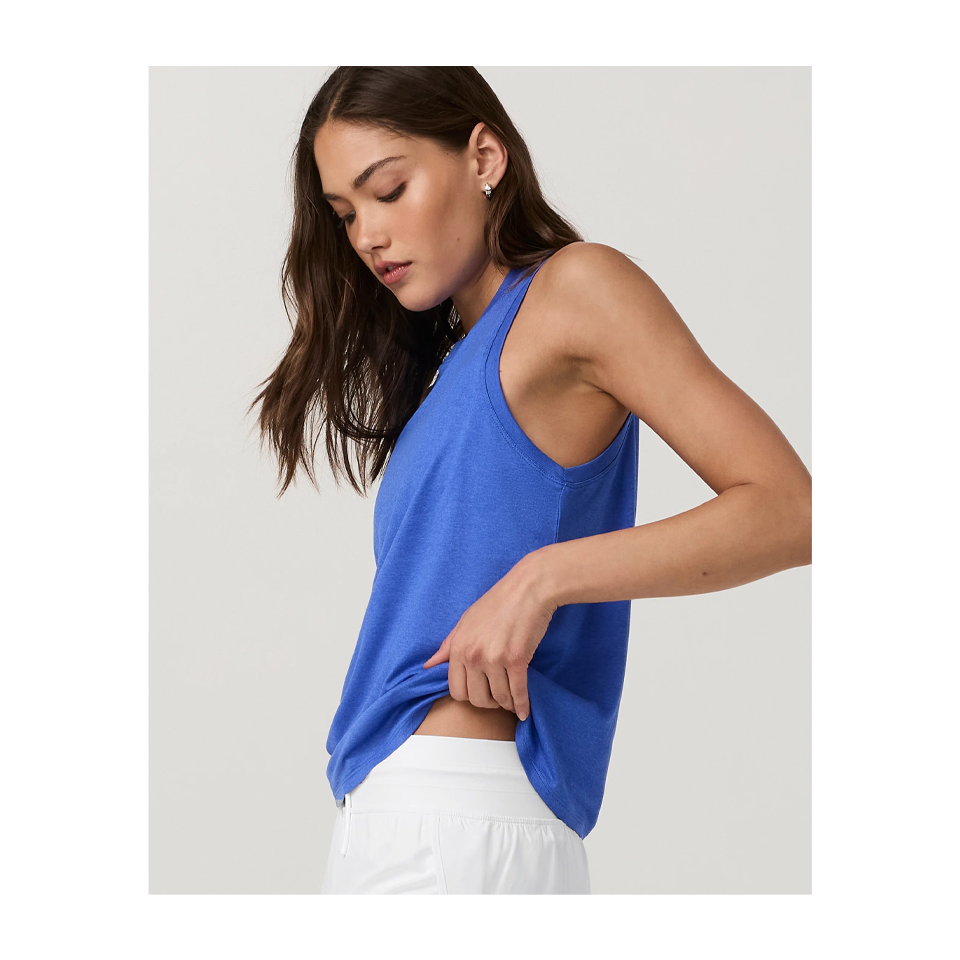 Vuori Women's Energy Top Long Electric Blue Heather