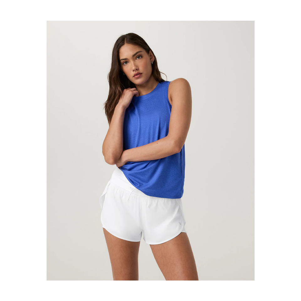 Vuori Women's Energy Top Long Electric Blue Heather