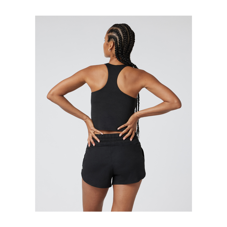 Vuori Women's Halo Performance Crop 2.0 Black Heather